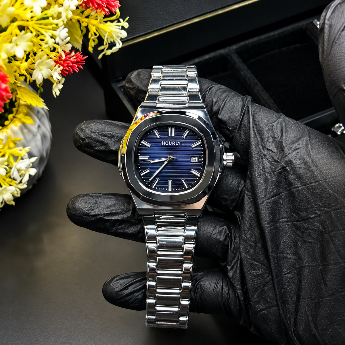 HOURLY Luxury Stainless Steel Watch